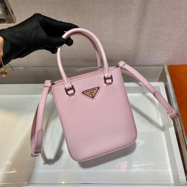 Pra*a small brushed leather tote