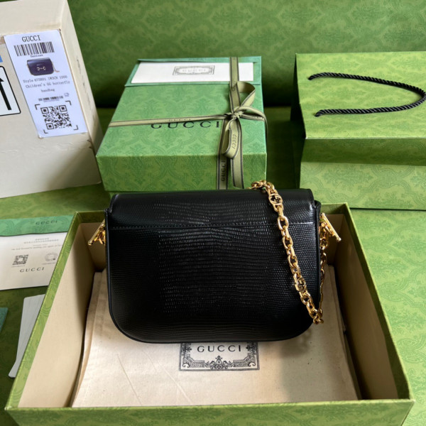 G*u*i horsebit 1955 lizard mini bag