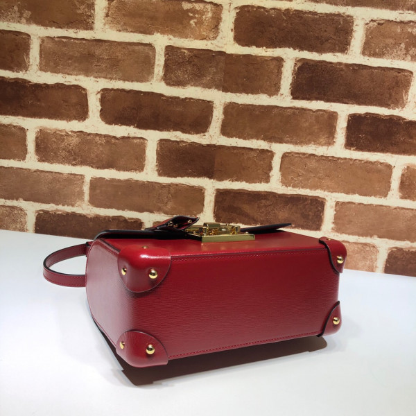 G*u*i padlock gg small bamboo shoulder bag