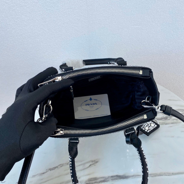 Pra*a galleria satin mini-bag with crystals