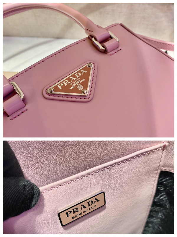 Pra*a small brushed leather tote