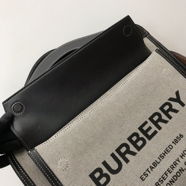 B**rry medium two-tone canvas and leather pocket tote
