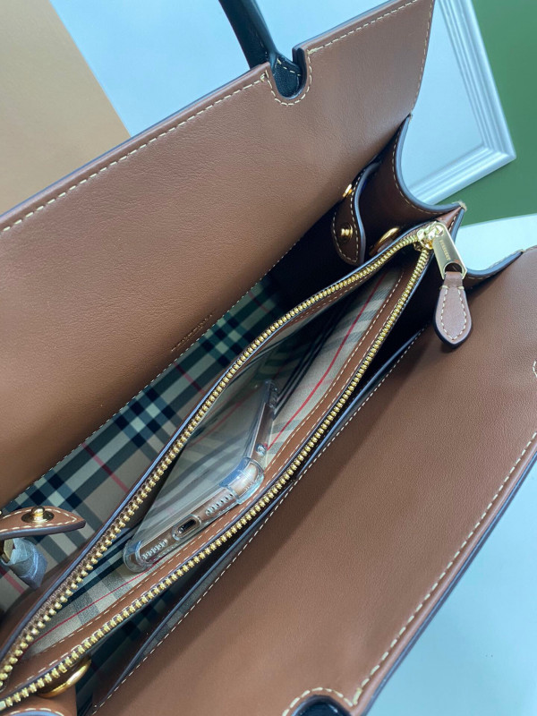 B**rry small vintage check two-handle title bag