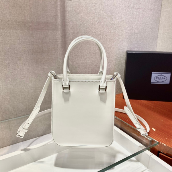 Pra*a small brushed leather tote