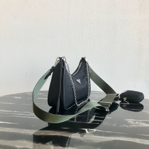 Pra*a nylon hobo bag