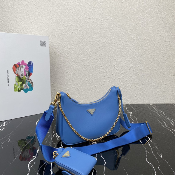 Pra*a re-edition 2005 saffiano bag-22*18*6.5cm