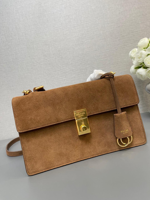 Pra*a medium leather shoulder bag