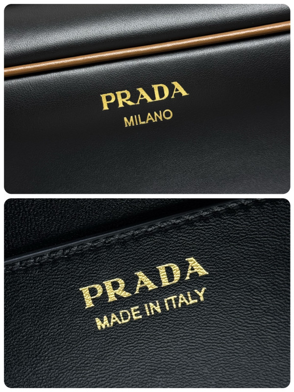 Pra*a swing smooth leather shoulder bag-28*11.5*10cm