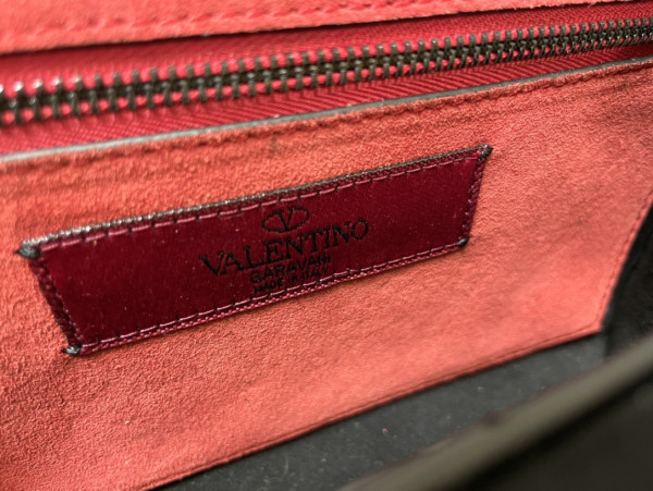 Valentino Rockstud Spike Nappa Leather Crossbody Clutch Bag